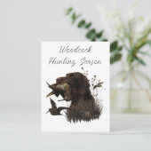 Holzjagd mit deutschem Drahthaar Pointer Postkarte (Stehend Vorderseite)