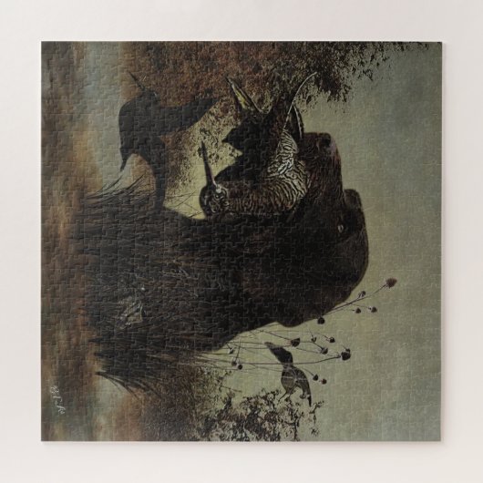 Holzjagd mit deutschem Drahthaar Pointer Puzzle (Horizontal)