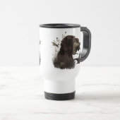 Holzjagd mit deutschem Drahthaar Pointer Reisebecher (VorderseiteRechts)