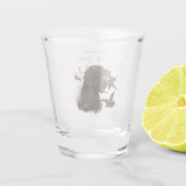 Holzjagd mit deutschem Drahthaar Pointer Schnapsglas (Rückseite)