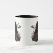 Holzjagd mit deutschem Drahthaar Pointer Tasse (Zentrum)
