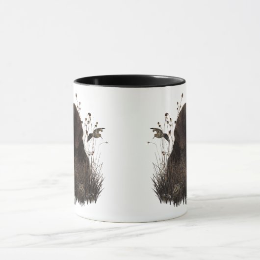 Holzjagd mit deutschem Drahthaar Pointer Tasse (Zentrum)