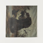 Holzjagd mit deutschem Drahthaar Pointer Wandteppich (Vorderseite (Horizontal))