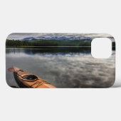 Holzkajak am Ufer des Bibersees Case-Mate iPhone Hülle (Rückseite (Horizontal))