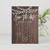 Holzkalender Save the Date Karte (Stehend Vorderseite)