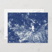 Holzkanopie (02) - Cyanotypeneffekt Postkarte (Vorne/Hinten)
