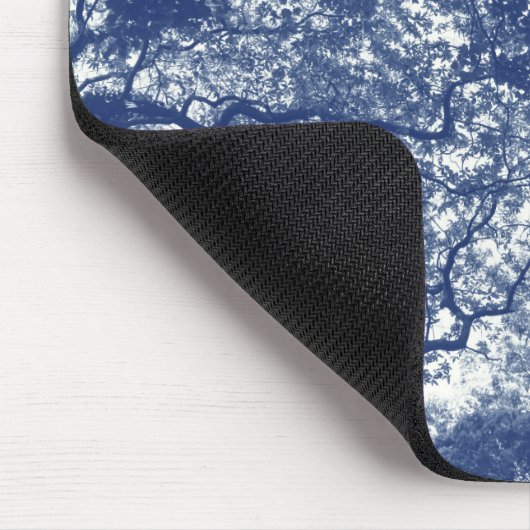 Holzkanopie 02 - Zyanotypeneffekt Mousepad (Ecke)