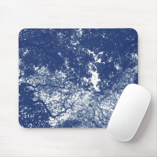 Holzkanopie 02 - Zyanotypeneffekt Mousepad (Mit Mouse)