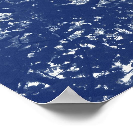 Holzkanopie 02 - Zyanotypeneffekt Poster (Ecke)