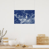 Holzkanopie 02 - Zyanotypeneffekt Poster (Küche)