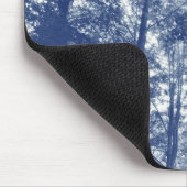 Holzkanopie - Cyanotypeffekt Mousepad (Ecke)