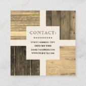 Holzkarte Quadratische Visitenkarte (Rückseite)