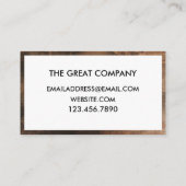 HOLZKARTE VISITENKARTE (Rückseite)