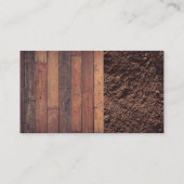 Holzkarten-Dirt | Bagger und Werkzeuge Visitenkarte (Rückseite)