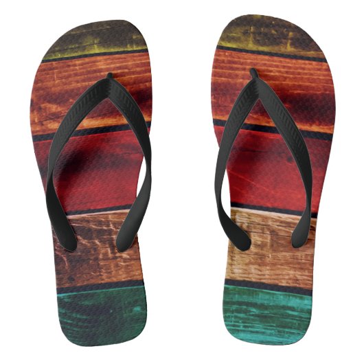 Holzkarten-Multi Flip Flops Jandals Thongs Slots Badesandalen (Fußbett)