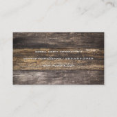 Holzkarten | Rustikal Visitenkarte (Rückseite)