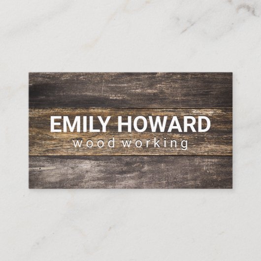 Holzkarten | Rustikal Visitenkarte (Vorderseite)