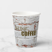 Holzkastenbecher - Papiertasse Pappbecher (Rückseite)