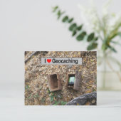 Holzkastenverkleidung: Geocaching Postkarte (Stehend Vorderseite)