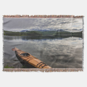 Holzkayak am Ufer des Bibersees Decke