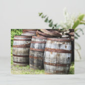 Holzkeg Einladung (Stehend Vorderseite)