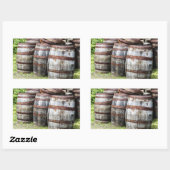 Holzkeg Rechteckiger Aufkleber (Blatt)