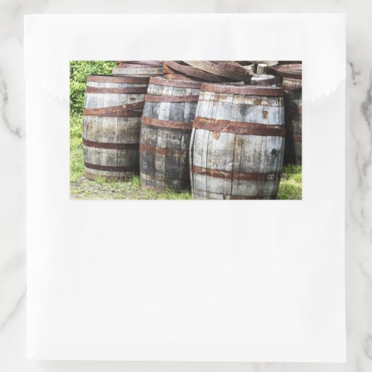 Holzkeg Rechteckiger Aufkleber (Tasche)