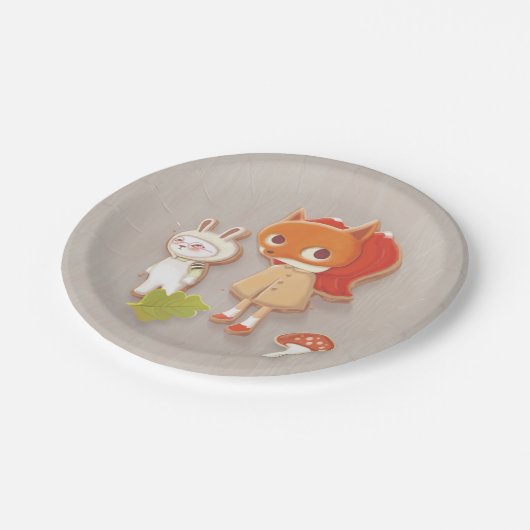 Holzkekse Pappteller (Schrägansicht)