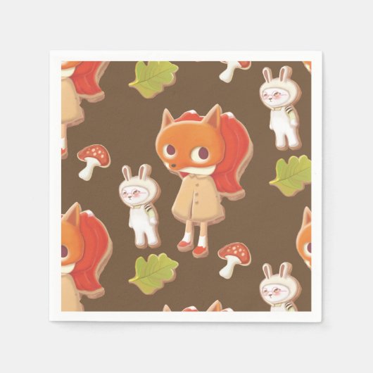 Holzkekse Serviette (Vorderseite)