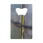 Holzkette Kreditkarten Flaschenöffner (Rückseite)