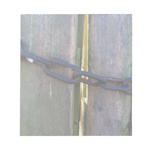 Holzkette Notizblock (Vorderseite)