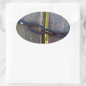 Holzkette Ovaler Aufkleber (Tasche)