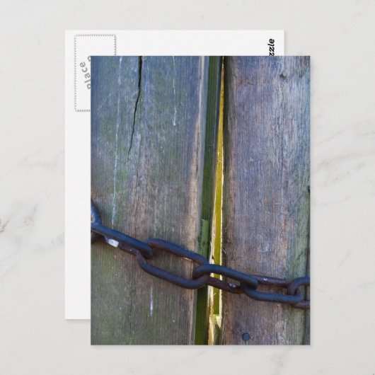 Holzkette Postkarte (Vorne/Hinten)