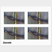 Holzkette Rechteckiger Aufkleber (Blatt)