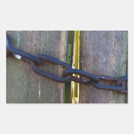 Holzkette Rechteckiger Aufkleber (Vorderseite)