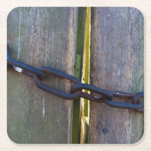 Holzkette Rechteckiger Pappuntersetzer