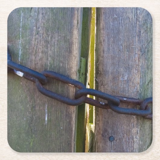 Holzkette Rechteckiger Pappuntersetzer (Vorderseite)