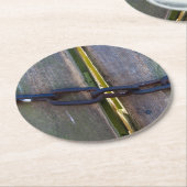 Holzkette Runder Pappuntersetzer (Angewinkelt)