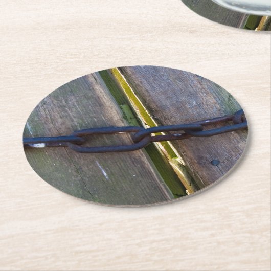 Holzkette Runder Pappuntersetzer (Angewinkelt)