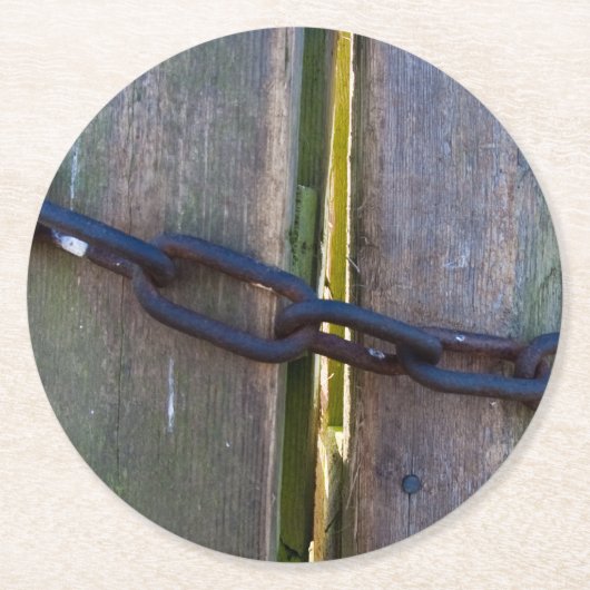 Holzkette Runder Pappuntersetzer (Vorderseite)