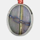 Holzkette Silbernes Ornament (Links)