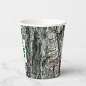 Holzkiefer Binden Text Papier Cup Pappbecher (Links)