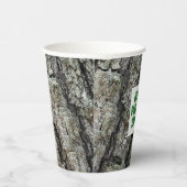 Holzkiefer Binden Text Papier Cup Pappbecher (Rechts)