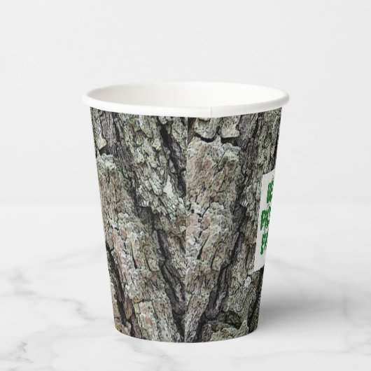 Holzkiefer Binden Text Papier Cup Pappbecher (Rechts)
