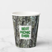 Holzkiefer Binden Text Papier Cup Pappbecher (Vorderseite)