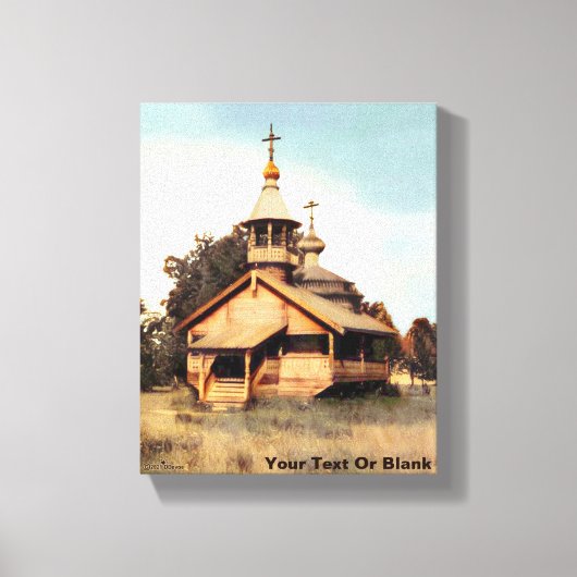 Holzkirche Leinwanddruck (Vorderseite)