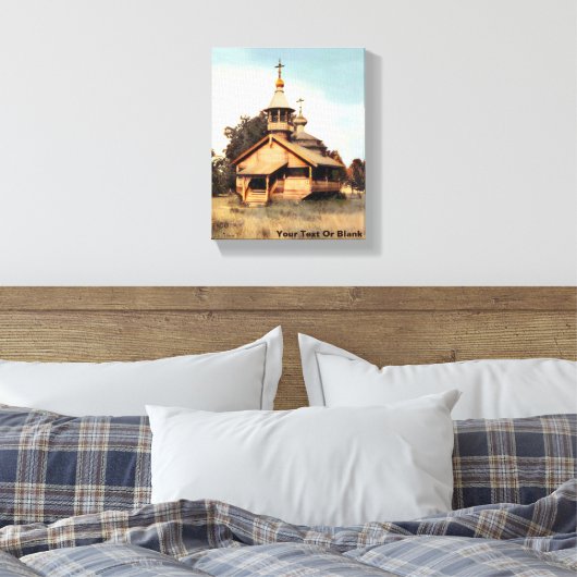 Holzkirche Leinwanddruck (Insitu (Schlafzimmer))