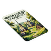 Holzkirchen von Maramures Rumänien Magnet (Rechte Seite)