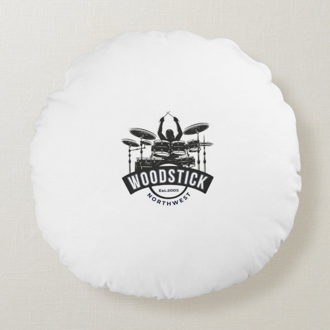 Holzkissen Rundes Kissen (Vorderseite)