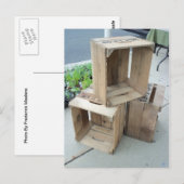 Holzkisten Postkarte (Vorne/Hinten)